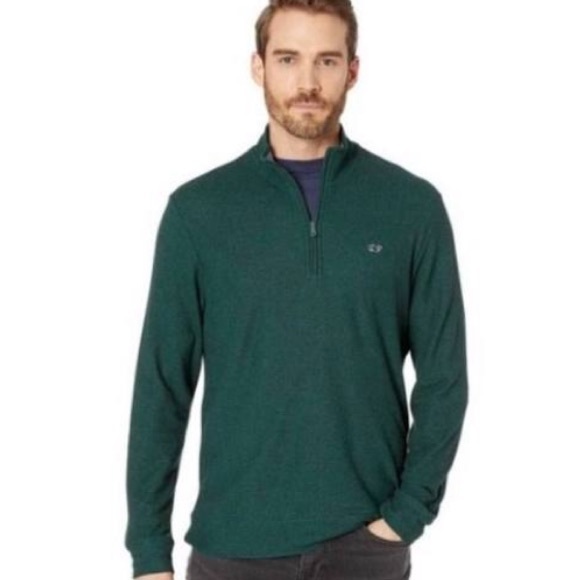 Vineyard Vines men’s 1/4 zip Saltwater Sweatshirt - Picture 1 of 7